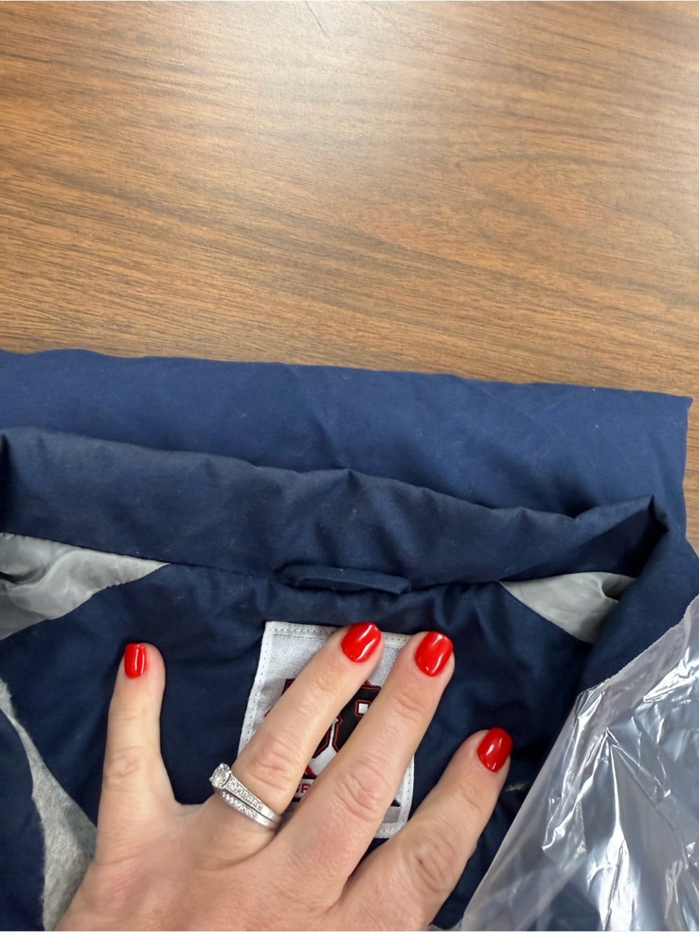 VTG 90s Ole Miss Rebels Colonel Reb Windbreaker Pullover Jacket Navy 58 Sports - Picture 10 of 11